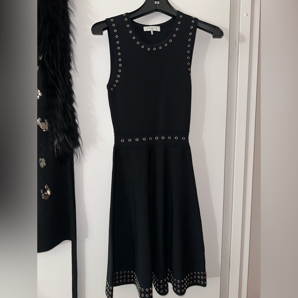 SANDRO Black Dress size 1